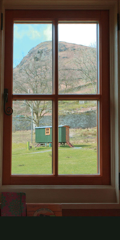 Shepard's hut viewed from window